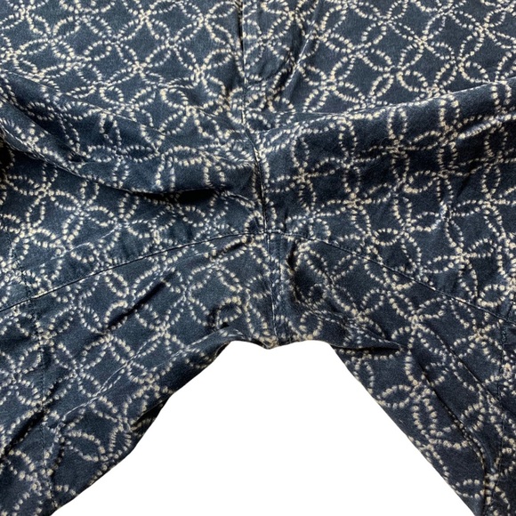 LAUREN RALPH LAUREN LRL Blue & White Shibori Cotton Drawstring Shorts size 10 - Picture 4 of 8